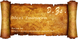 Dóczi Zsuzsanna névjegykártya