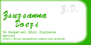 zsuzsanna doczi business card