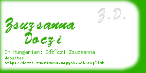 zsuzsanna doczi business card